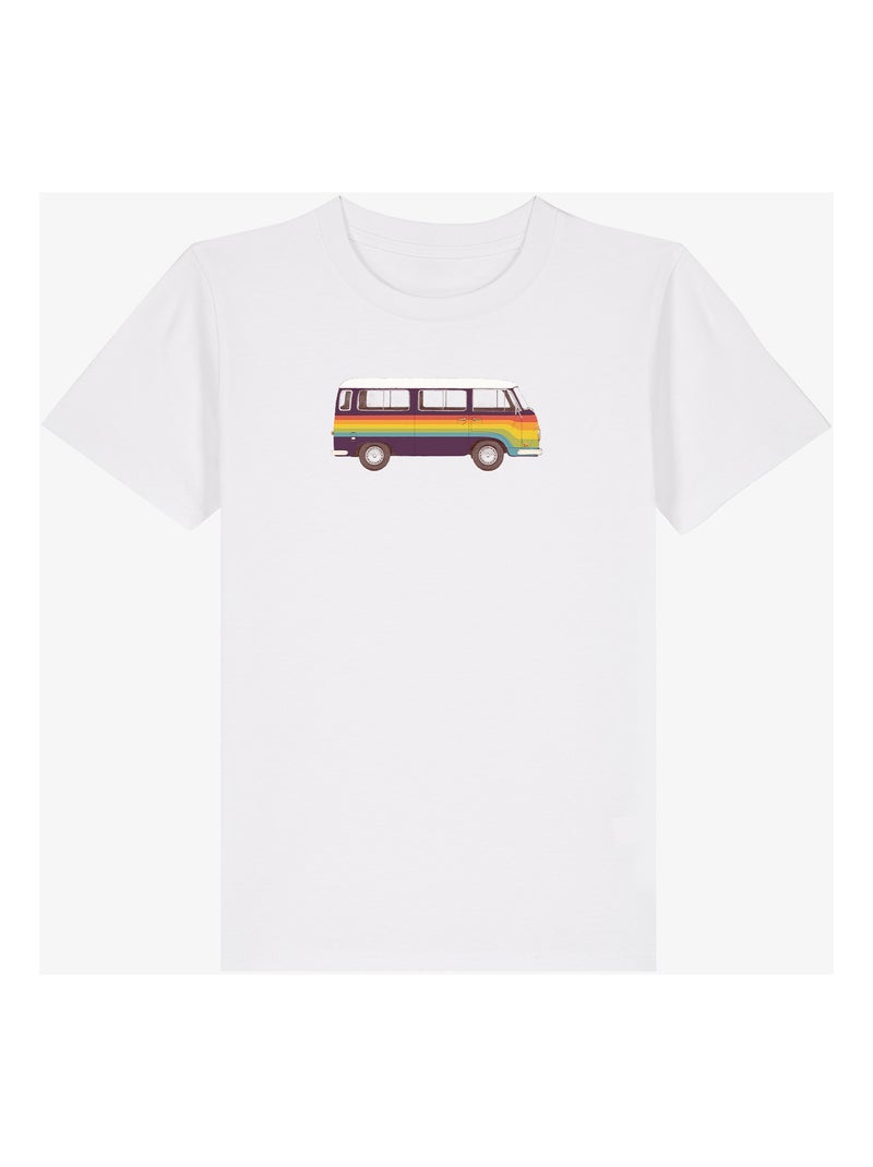 Tshirt Kinder RAINBOW VAN Wit - Kiabi