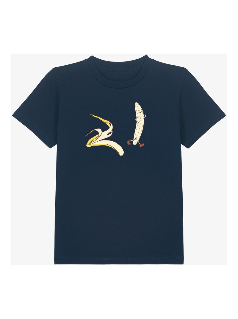 Tshirt Kinder STREAKER Marineblauw - Kiabi