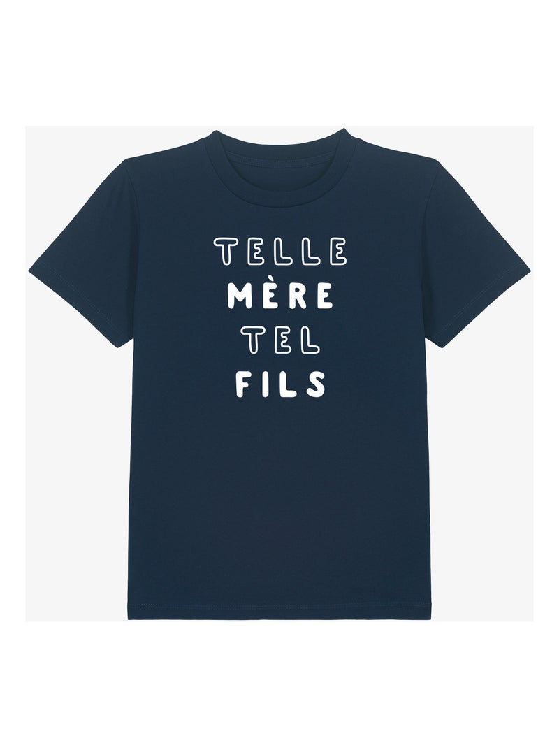 Tshirt Kinder TELLE MÈRE TELLE FILS MPT Marineblauw - Kiabi