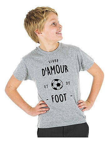 Tshirt Kinder VIVRE D'AMOUR ET DE FOOT