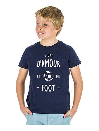 Tshirt Kinder VIVRE D'AMOUR ET DE FOOT