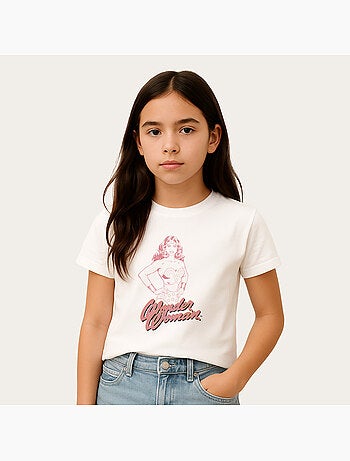 Tshirt Kinder WONDER WOMAN PINK