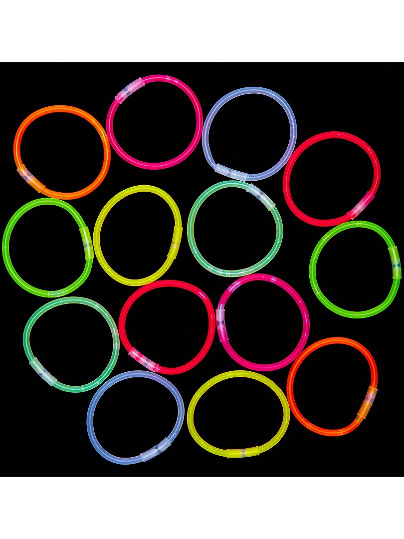 Tube 15 bracelets lumineux multicolore - Kiabi