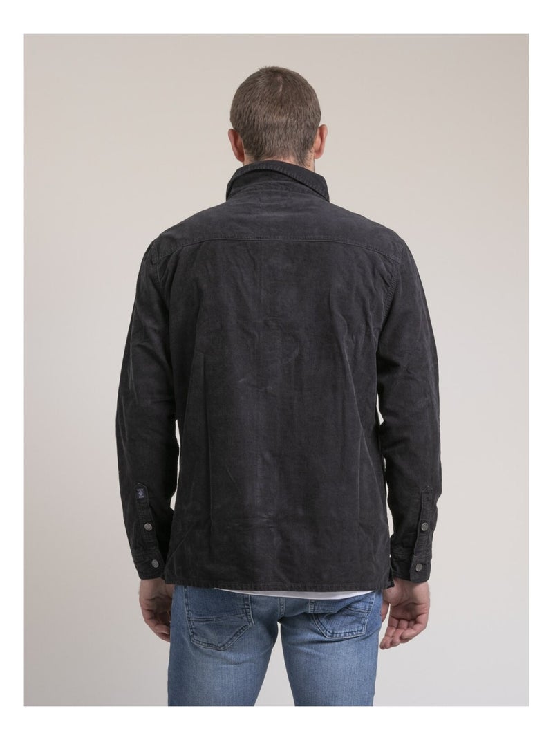 Tudroy fluwelen overshirt Zwart - Kiabi