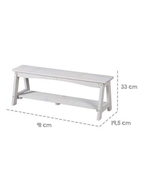 Tuintafel en bankjes voor kinderen met parasol en 2 kussens 'Roba outdoor+' - Kiabi
