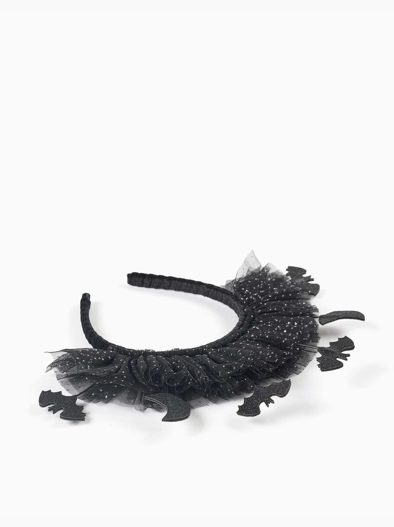 Tulle alice band met manen en vleermuizen Zwart Zwart - Kiabi