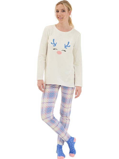 Tuniek met lange mouwen legging pyjama holiday - Kiabi