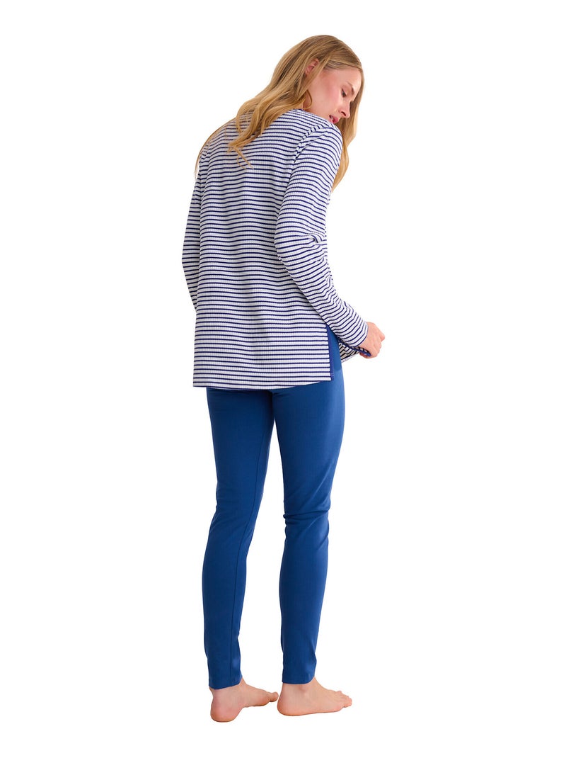 Tuniek met lange mouwen legging pyjama infinity Blauw - Kiabi