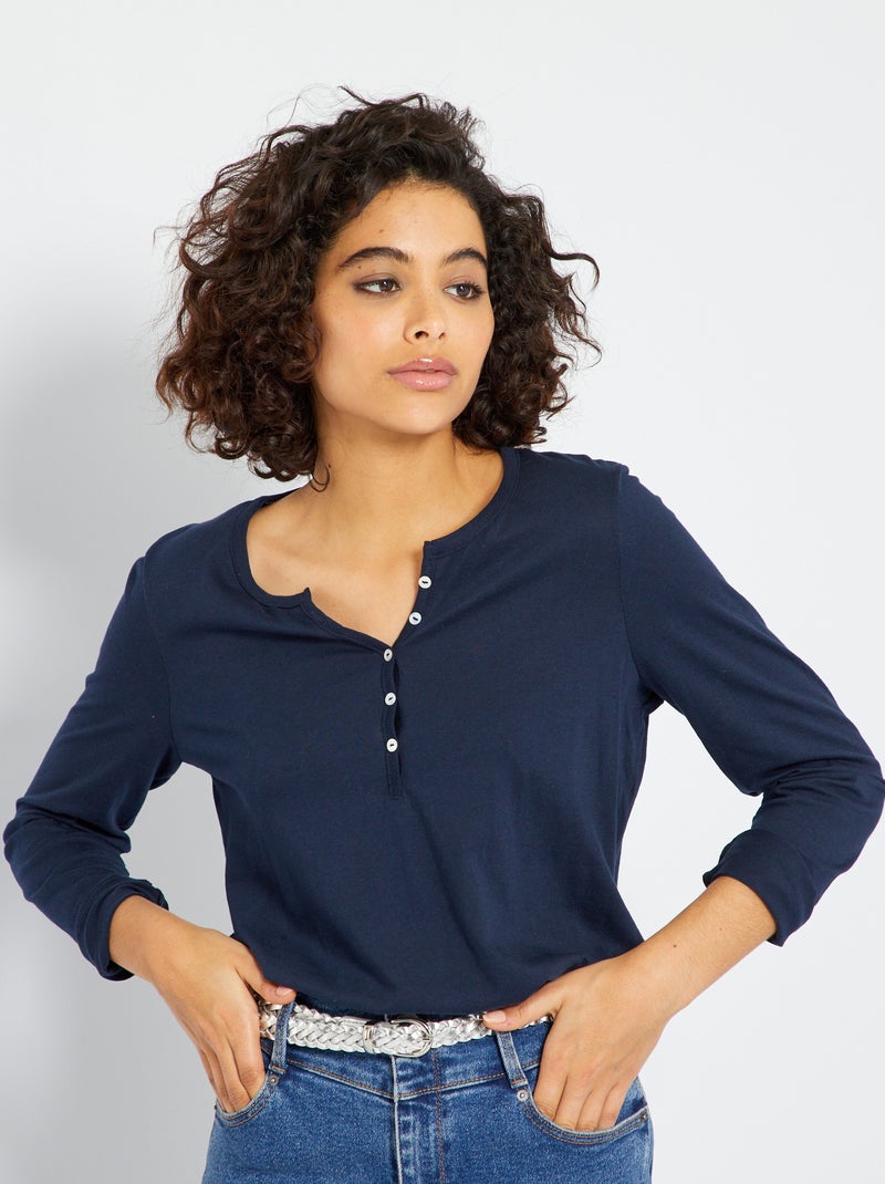 Tunique Chemise Femme - Oversize Bleu Marine - KIABI Taille 42 - Très Bon État