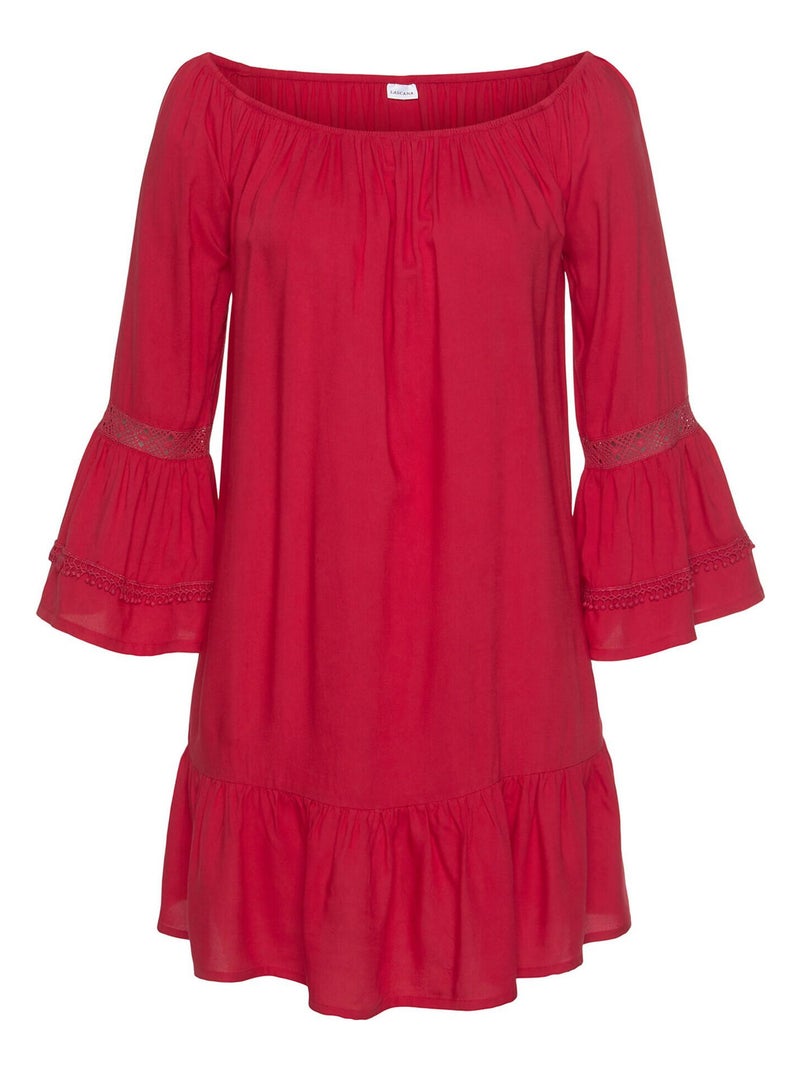 Tunique de plage barfuss Rouge - Kiabi