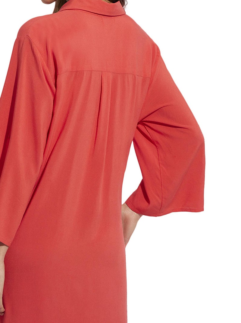 Tunique de plage borabora Orange corail - Kiabi