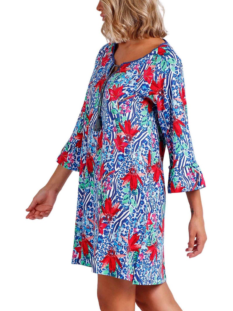 Tunique de plage summer jungle Bleu - Kiabi