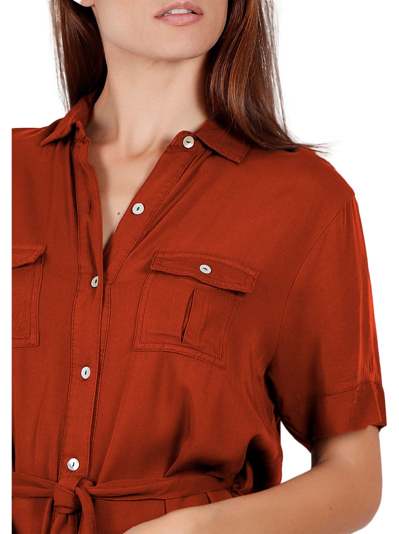 Tunique estivale chemise dubarry Rouge - Kiabi