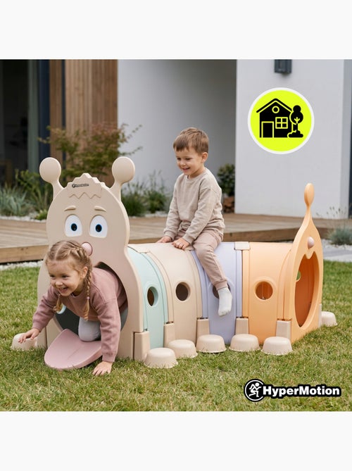 Tunnel de Jeu Modulable Chenille en PEHD et PP 4 Segments Dim 190x105 cm - Kiabi Tunnel de Jeu Modulable Chenille en PEHD et PP 4 Segments Dim 190x105 cm - Kiabi