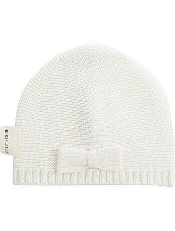 Turban bébé et chaussons en tricot hello baby