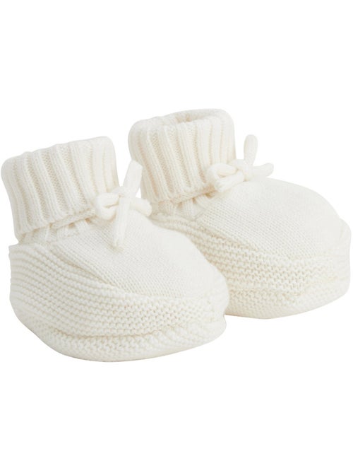 Turban bébé et chaussons en tricot Hello Baby - Kiabi Turban bébé et chaussons en tricot Hello Baby - Kiabi