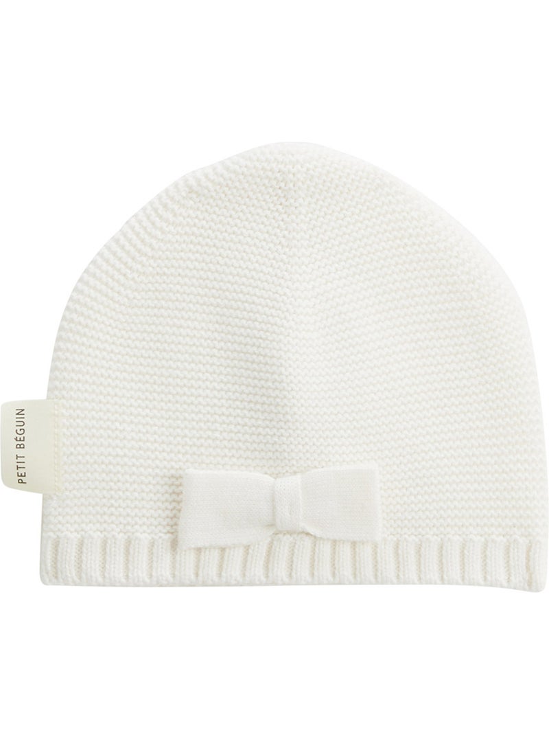 Turban bébé et chaussons en tricot Hello Baby Ecru - Kiabi