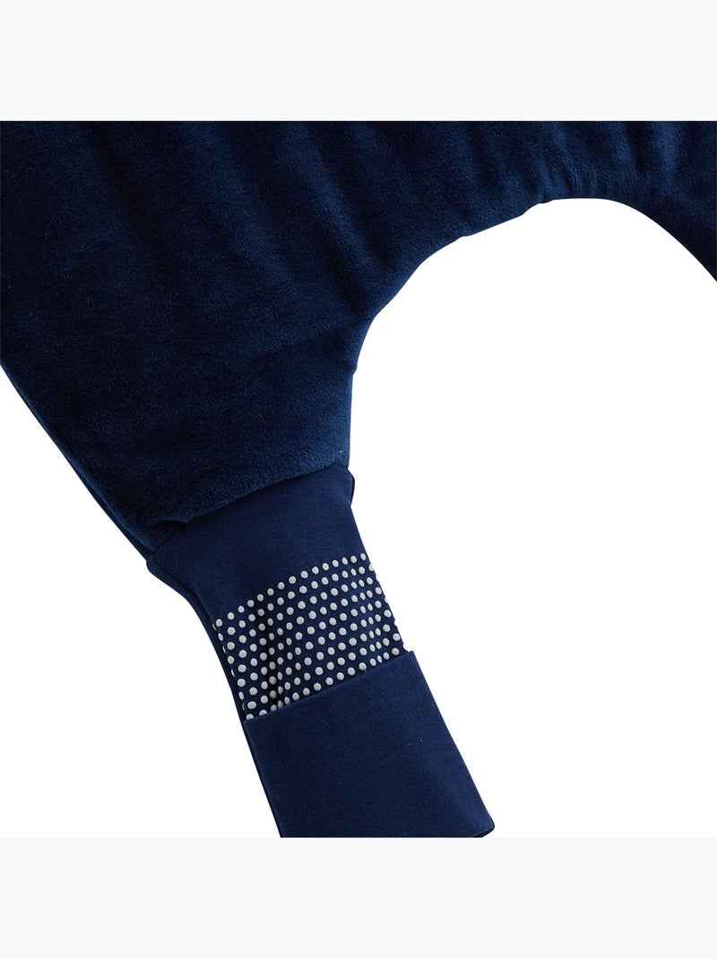 Turbulette d'hiver en velours avec pieds retroussables et manches amovibles ollie Bleu - Kiabi