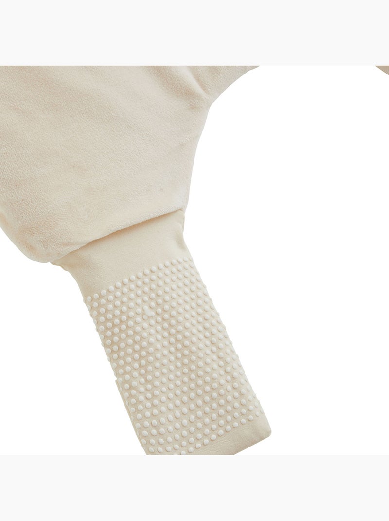 Turbulette d'hiver en velours avec pieds retroussables ollie Beige clair - Kiabi
