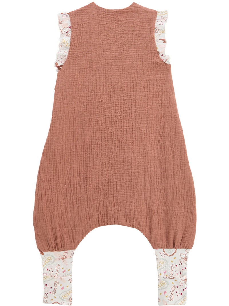 Turbulette d'?t? en gaze de coton avec pieds retroussables Arizona Rose fonc? - Kiabi