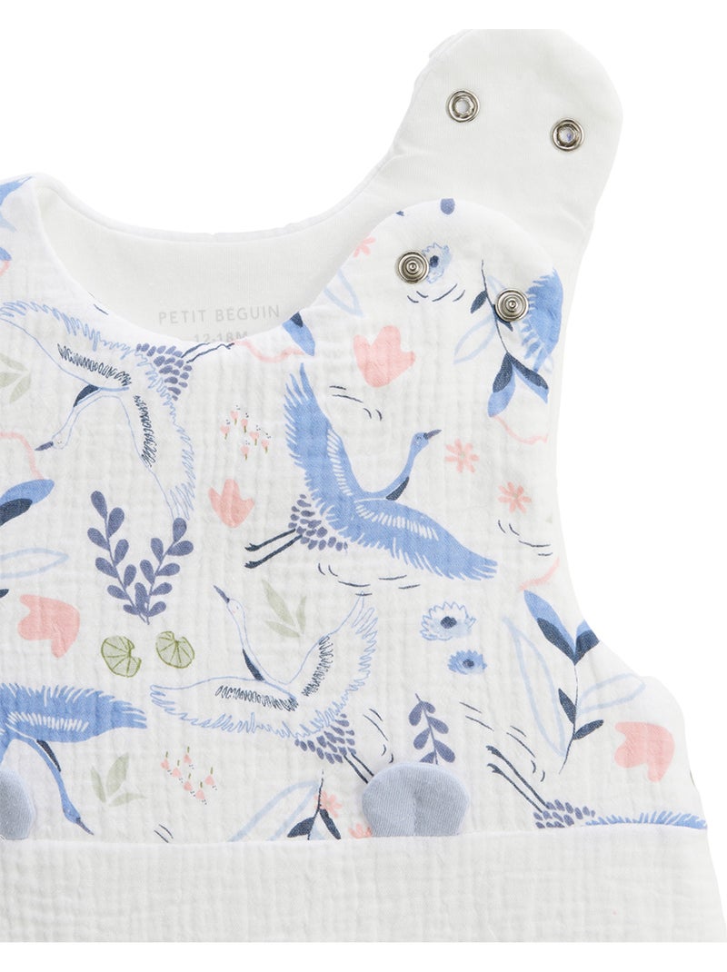 Turbulette tog2 en gaze de coton avec pieds retroussables tiana Ecru - Kiabi