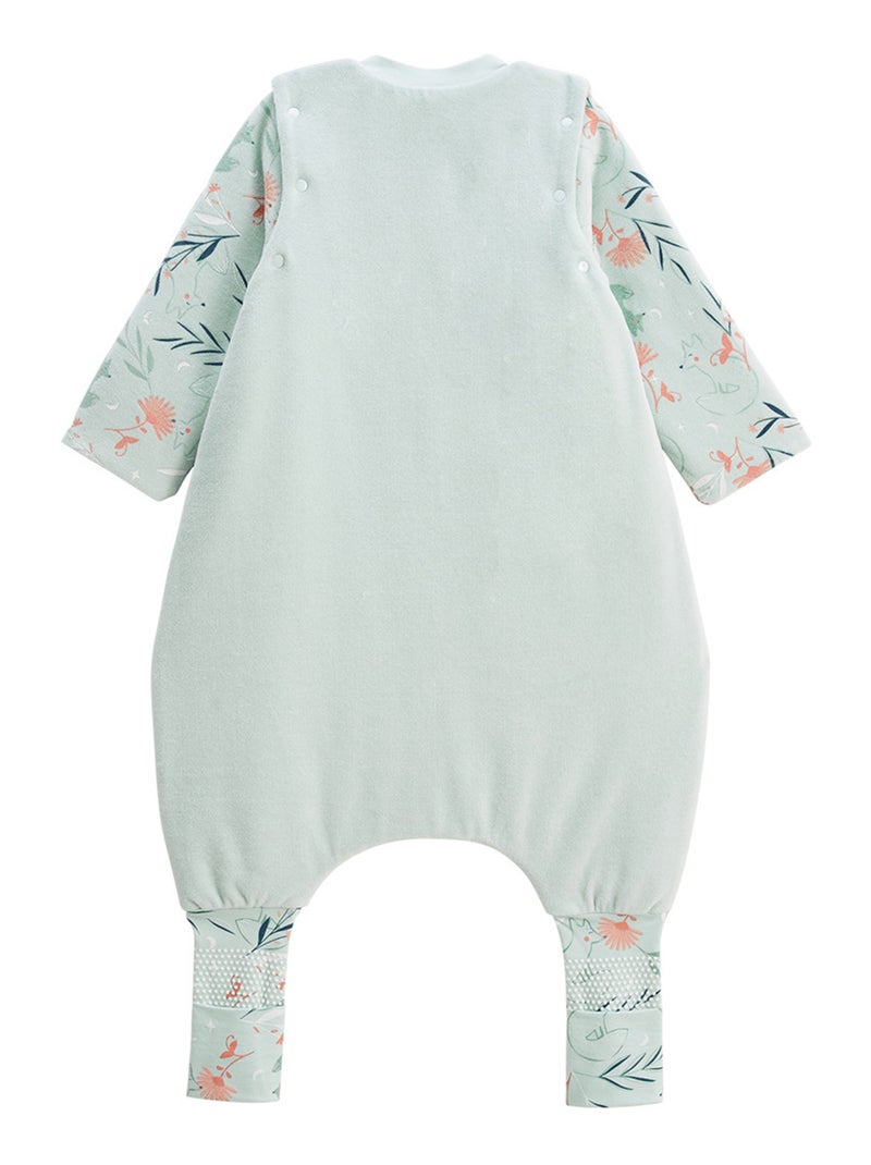 Turbulette TOG2 en velours avec pieds retroussables et manches amovibles Dina Bleu - Kiabi
