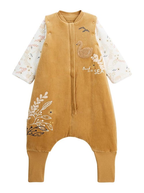 Turbulette TOG2 en velours avec pieds retroussables et manches amovibles Swan - Kiabi Turbulette TOG2 en velours avec pieds retroussables et manches amovibles Swan - Kiabi