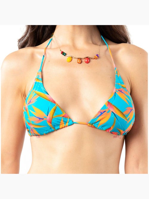 Turquoise Bloemen Bikini Top Dames Sun Project 2803 - Kiabi Turquoise Bloemen Bikini Top Dames Sun Project 2803 - Kiabi