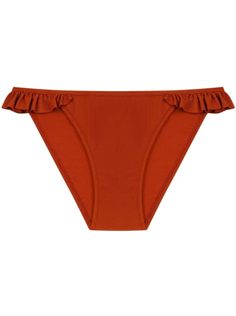Tuva frill side bikinibroekje penti Terracotta - Kiabi