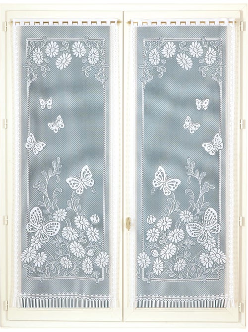 Twee ruiten met franjes en vlindermotief - Kiabi Twee ruiten met franjes en vlindermotief - Kiabi