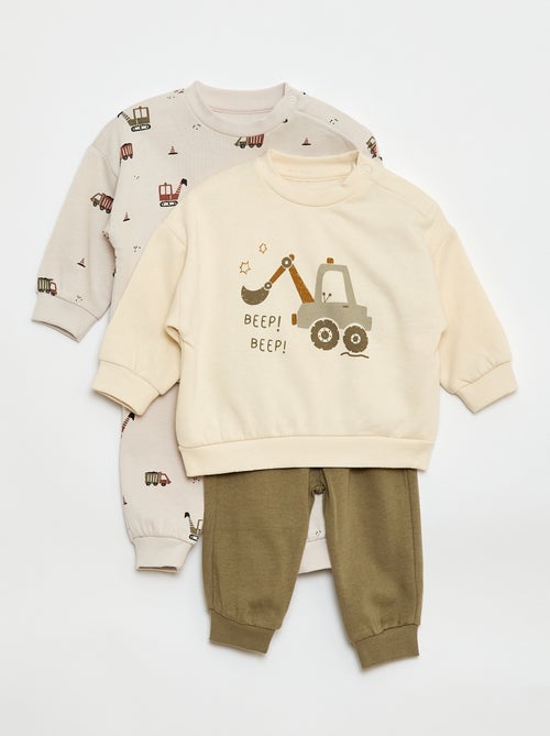 Twee setjes - Katoenen trui + broek - Kiabi