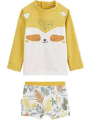 Tweedelig babyzwempakje, uv-beschermend t-shirt en baroudeur boxershort