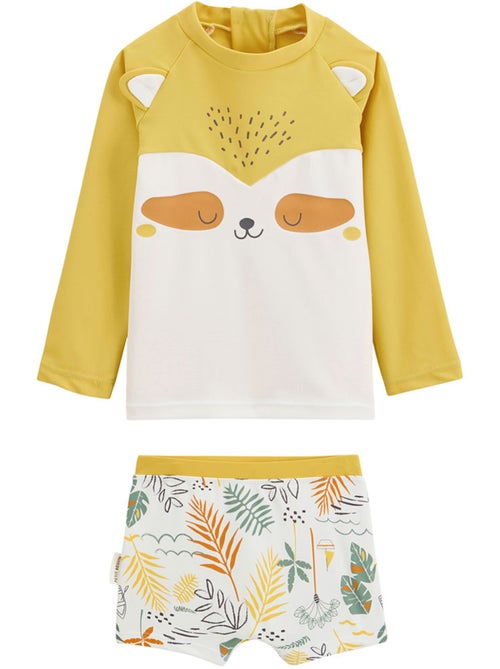 Tweedelig babyzwempakje, UV-beschermend T-shirt en Baroudeur boxershort - Kiabi