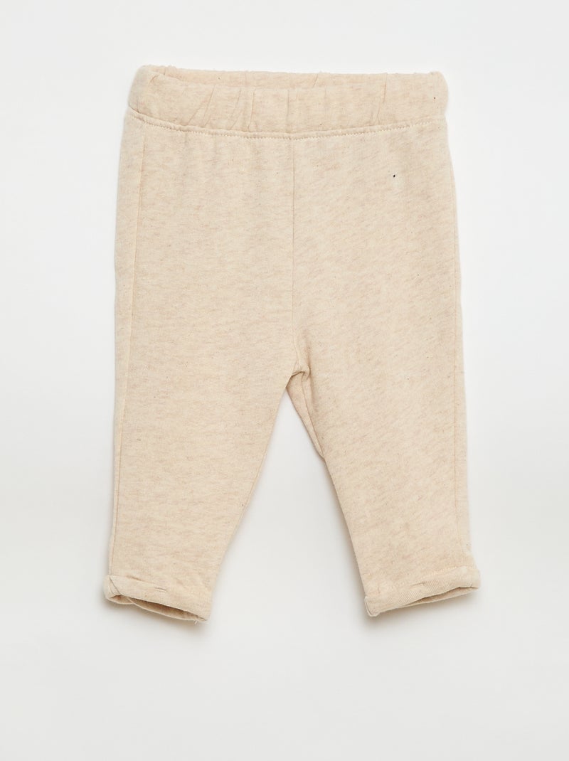 Tweedelig setje - Sweater + broek Biege - Kiabi
