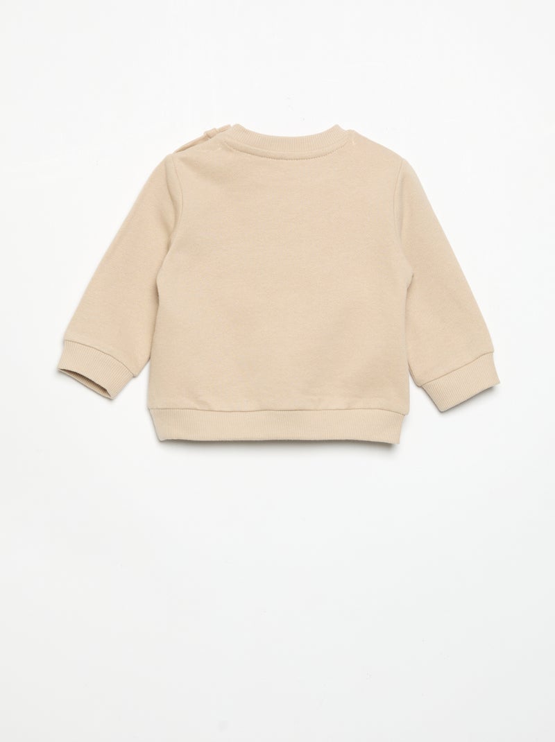 Tweedelig setje - Sweater + broek Biege - Kiabi