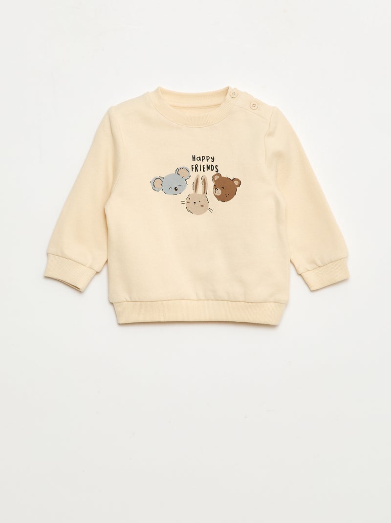 Tweedelig setje - Sweater + broek Wit - Kiabi