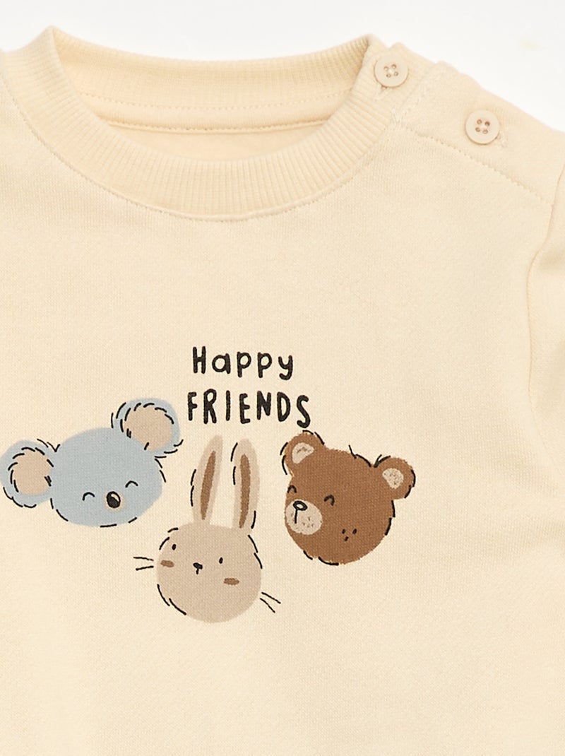 Tweedelig setje - Sweater + broek Wit - Kiabi