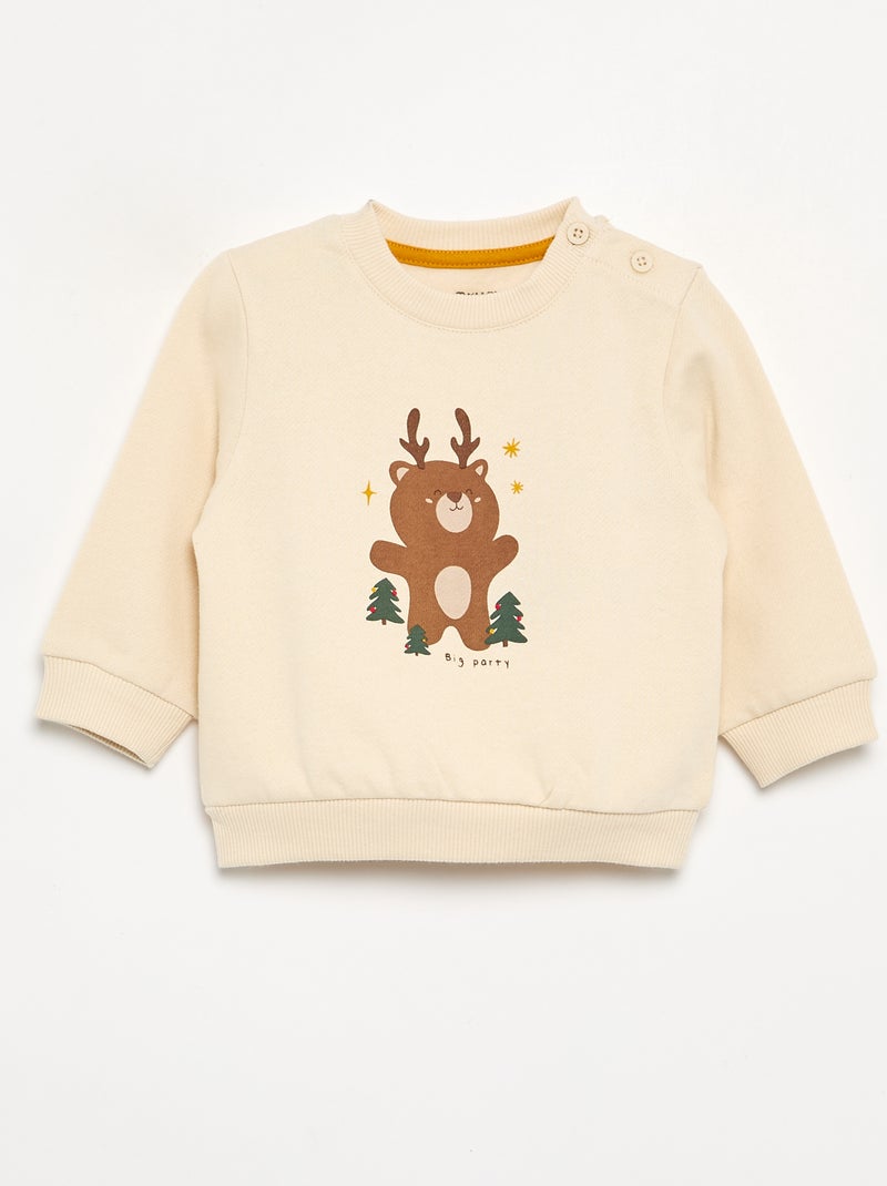 Tweedelig setje - Sweater + broek Wit - Kiabi
