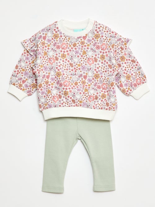 Tweedelig setje - Sweater + legging 'Disney' - Kiabi