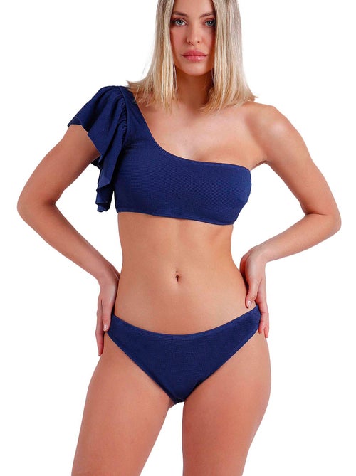 Tweedelige asymmetrische bikiniset met ruches estructura - Kiabi Tweedelige asymmetrische bikiniset met ruches estructura - Kiabi