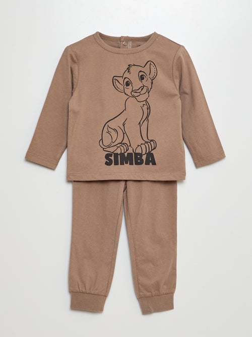 Tweedelige Disney-pyjama met T-shirt + broek met Simba-print - 2-delig - Kiabi