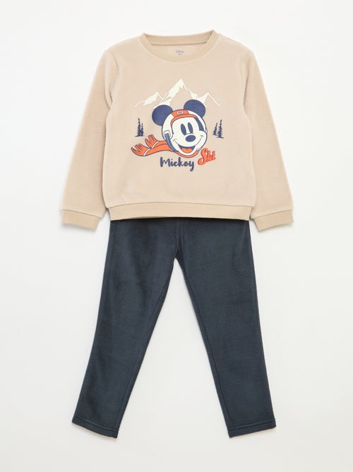 Tweedelige Disney pyjama van fleecestof met Mickey-print - Kiabi