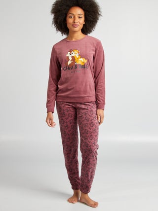 Tweedelige fleece pyjama 'Knabbel en Babbel'