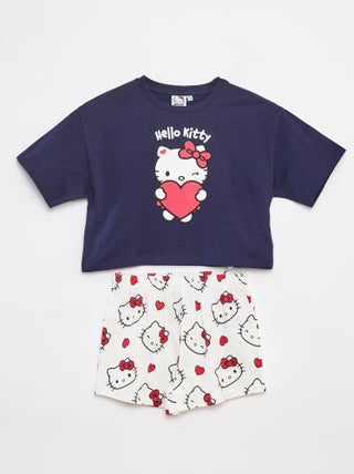 Tweedelige Hello Kitty-pyjama met T-shirt + short - 2-delig