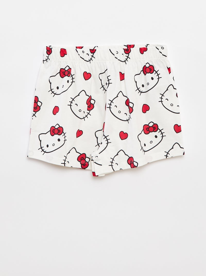 Tweedelige Hello Kitty-pyjama met T-shirt + short - 2-delig BLAUW - Kiabi