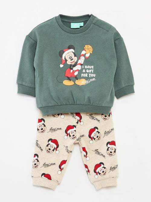 Tweedelige, katoenen Disney-pyjama met Mickey-kerstprint - Kiabi