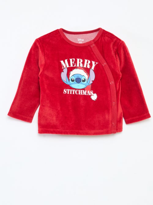 Tweedelige, katoenen Disney-pyjama met Stitch-kerstprint - Kiabi