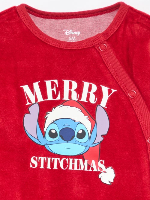 Tweedelige, katoenen Disney-pyjama met Stitch-kerstprint - Kiabi