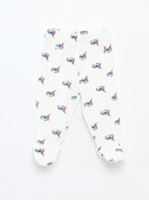 Tweedelige, katoenen Disney-pyjama met Stitch-kerstprint - Kiabi