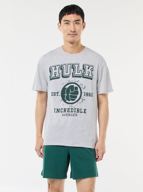 Tweedelige, katoenen Marvel-pyjama met De Hulk-print - Kiabi Tweedelige, katoenen Marvel-pyjama met De Hulk-print - Kiabi
